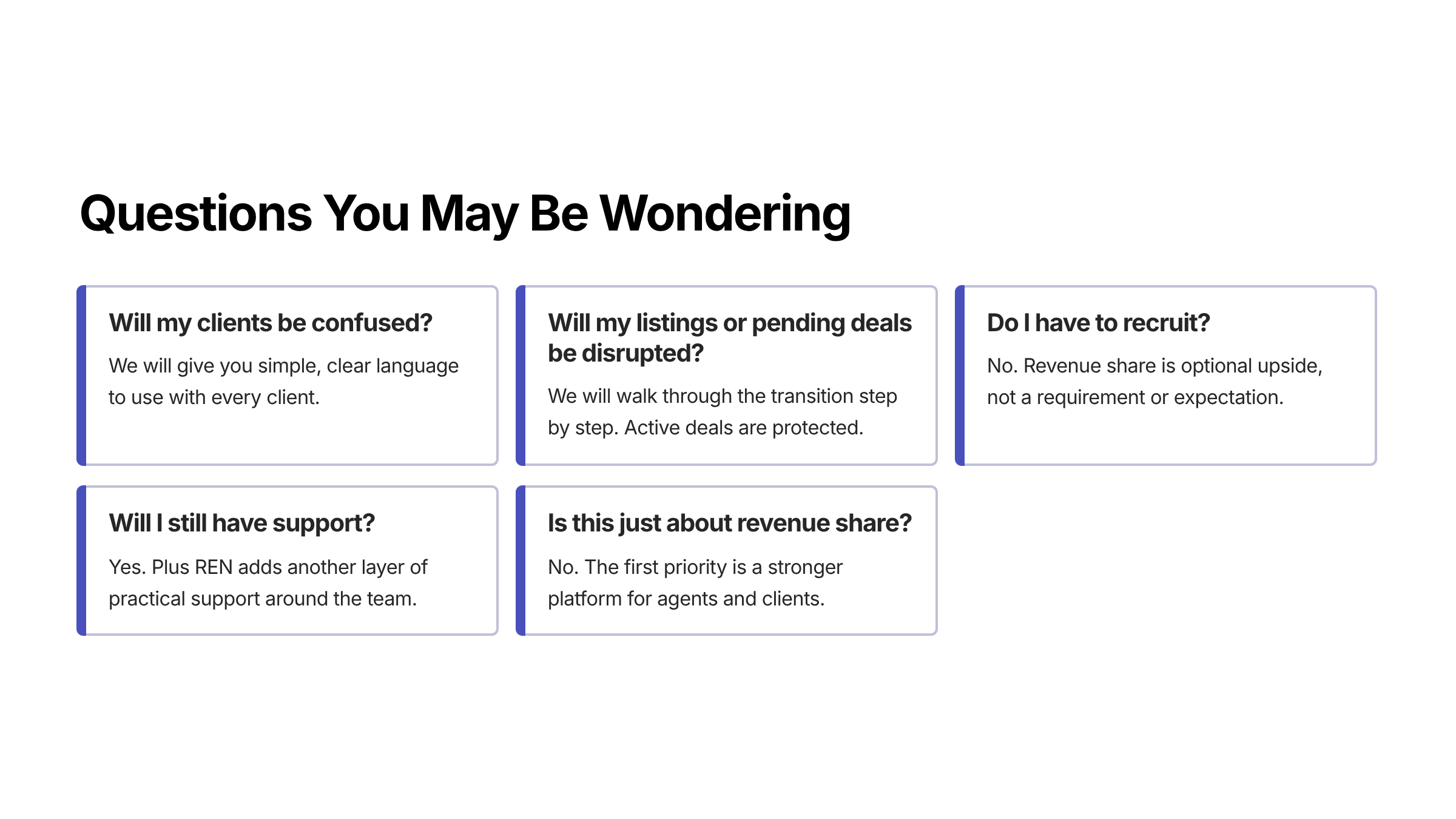 Questions You May Be Wondering