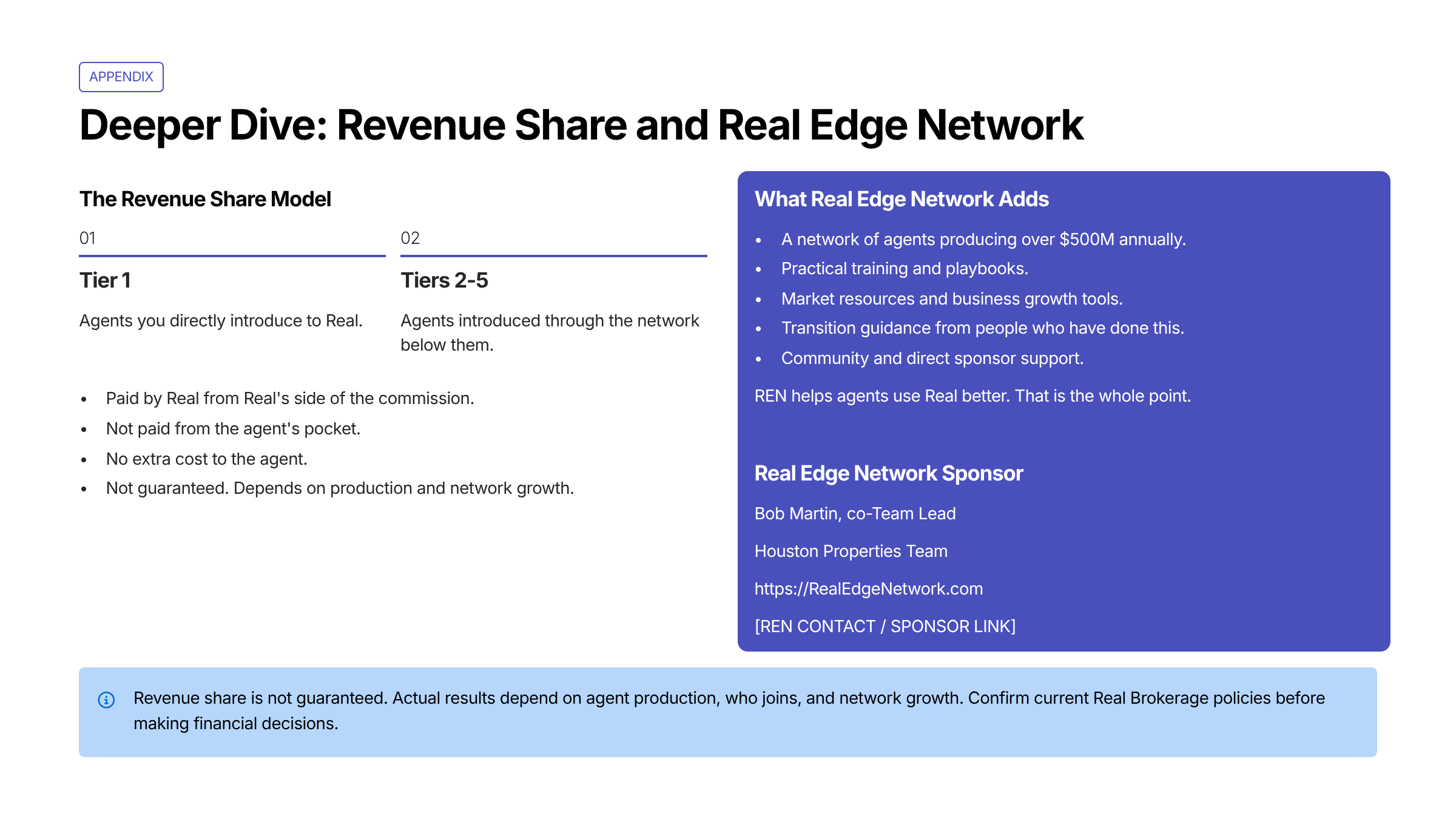 Deeper Dive: Revenue Share and Real Edge Network