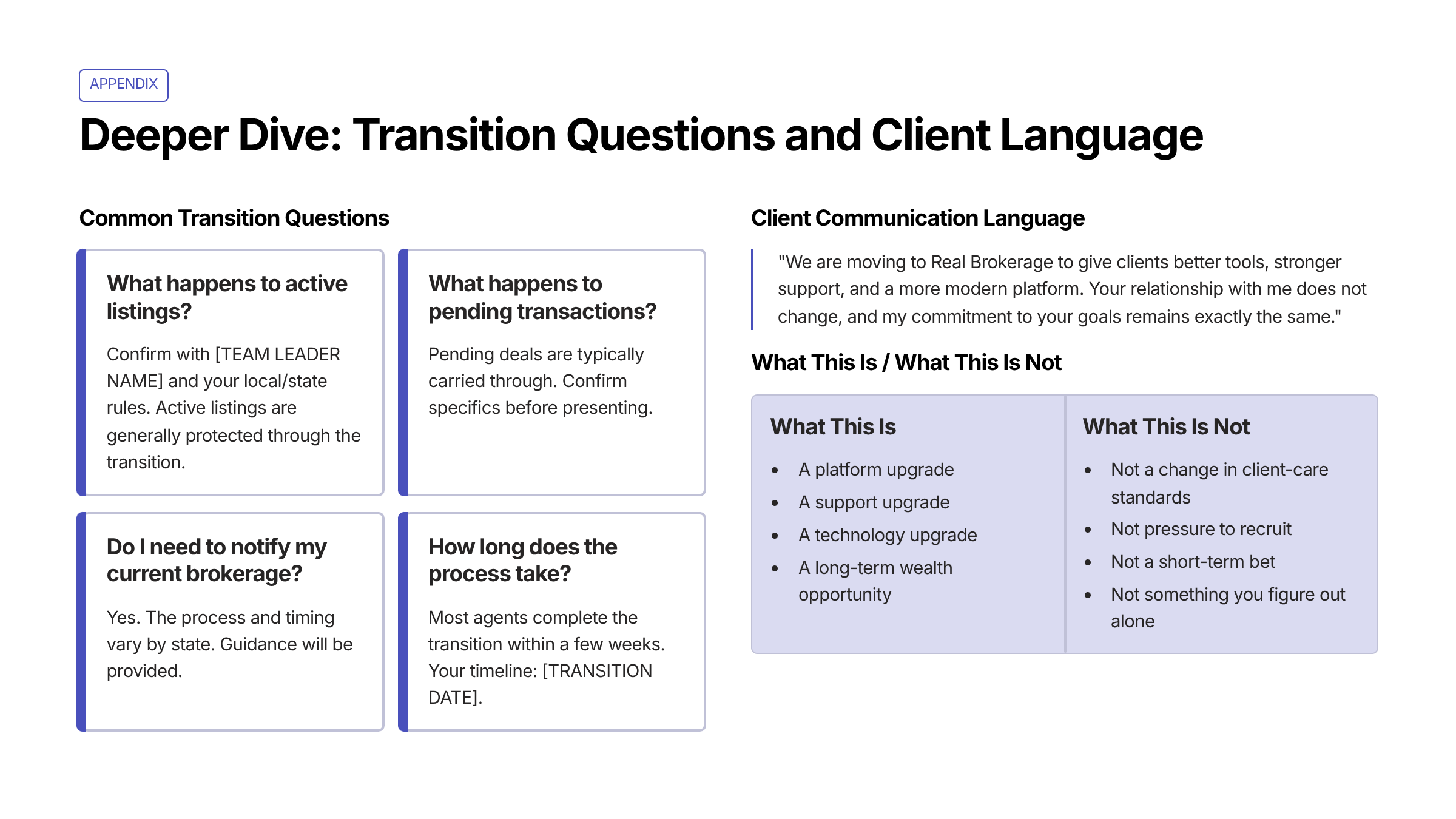 Deeper Dive: Transition Questions and Client Language