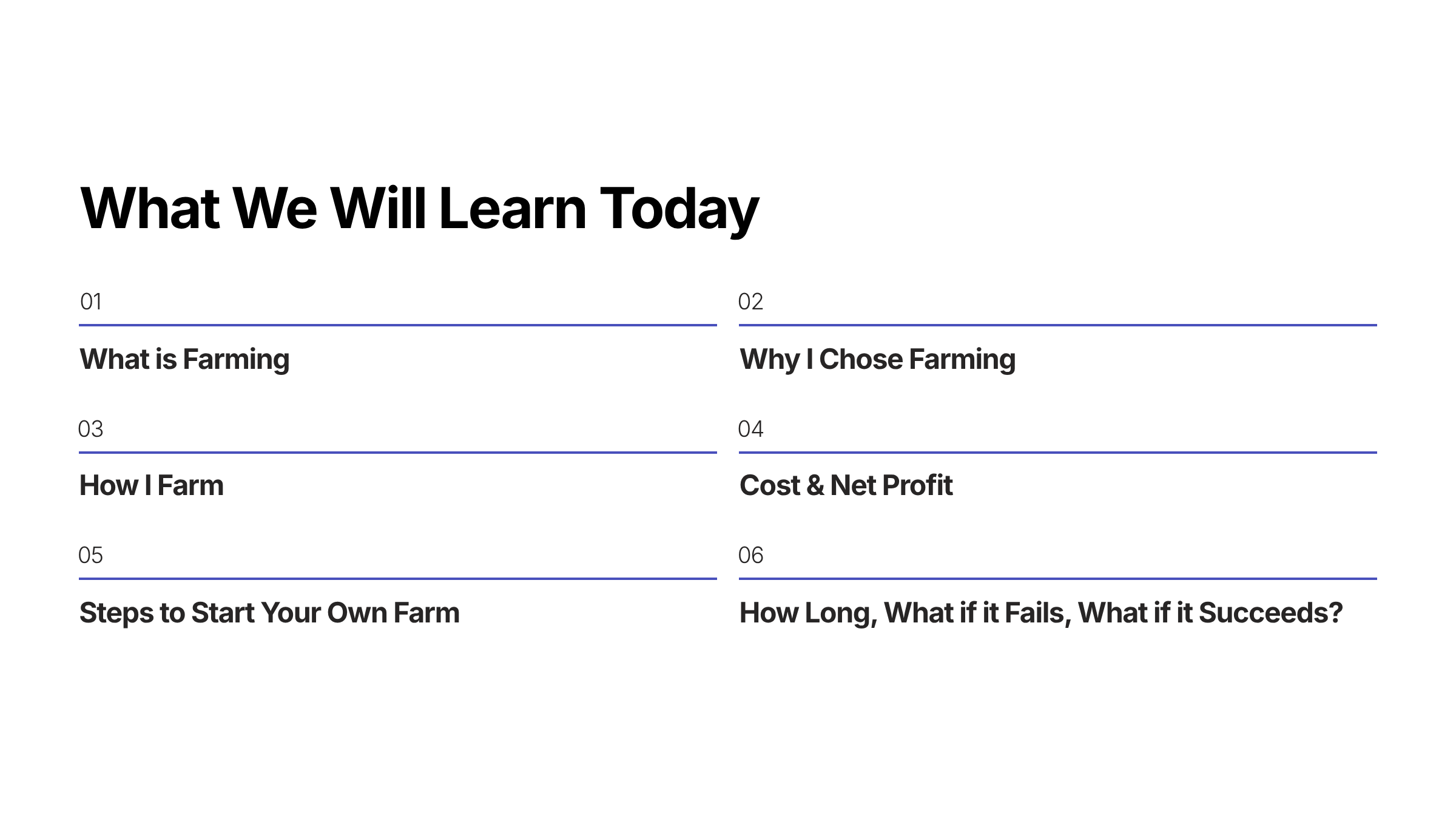 What We Will Learn Today