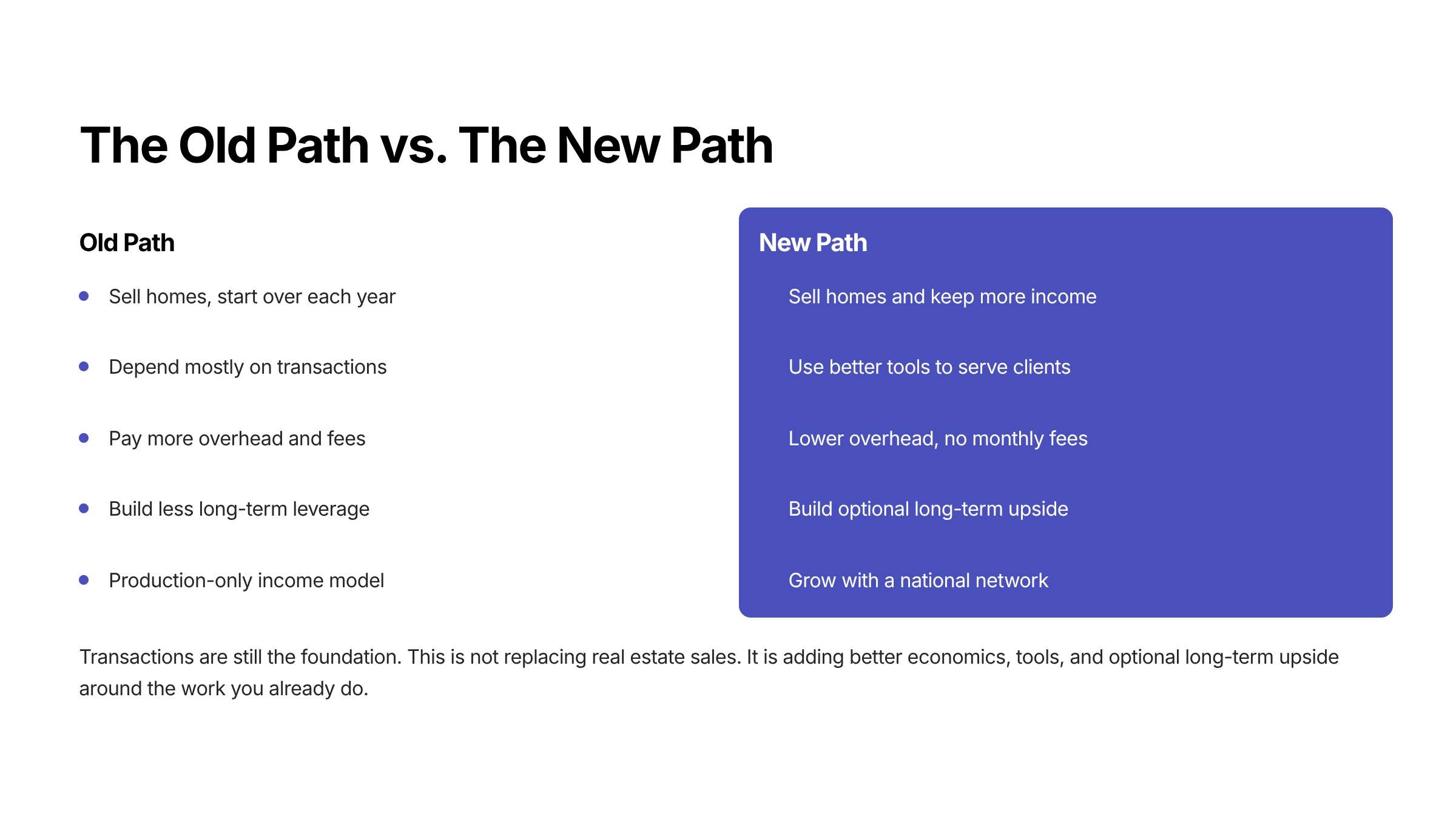 The Old Path vs. The New Path