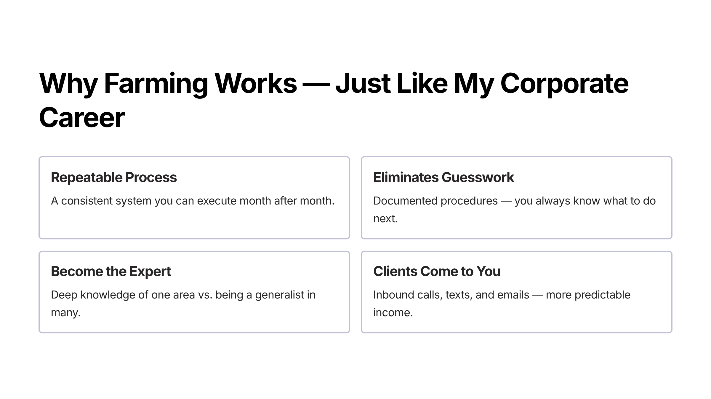 Why Farming Works — Just Like My Corporate Career