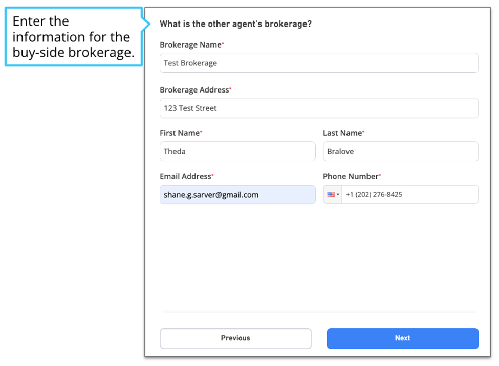 External agent brokerage info
