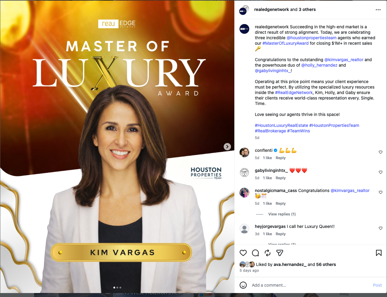 Kim Vargas: Master of Luxury Award