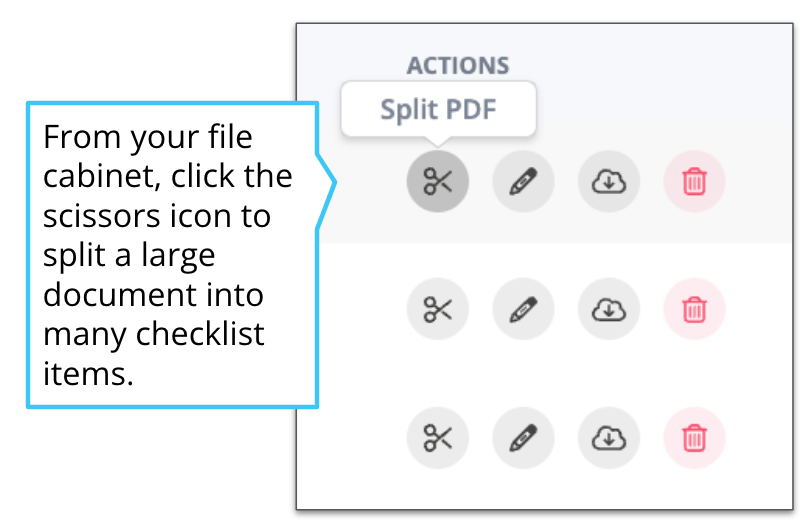 Split & Attach scissors icon